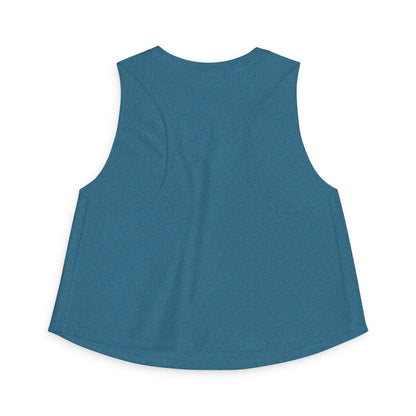Peaceful Peacock Women's Crop Top — Zen Logo Tank for Yoga & Casual Wear