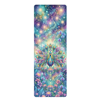 Peacock Galaxy Yoga Mat | Rubber Yoga Mat