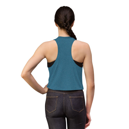 Peaceful Peacock Women's Crop Top — Zen Logo Tank for Yoga & Casual Wear