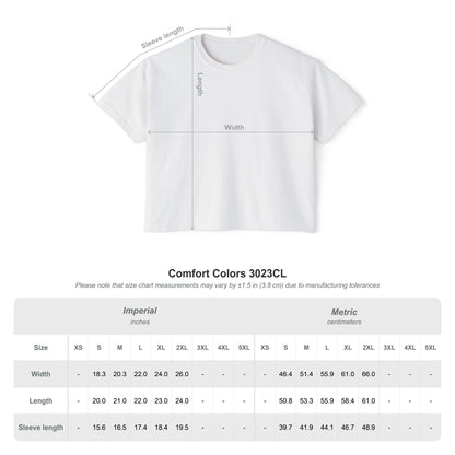 Boxy Tee — Retro 'Kinsta Orlando' Surf & Skate Badge
