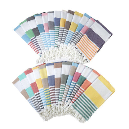 Turkish Beach Towel Cotton And Linen Stripes Quick-drying Shawl