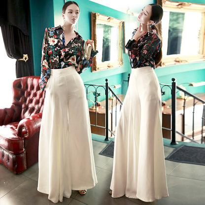Linen with Hemp yarn wide-leg pants