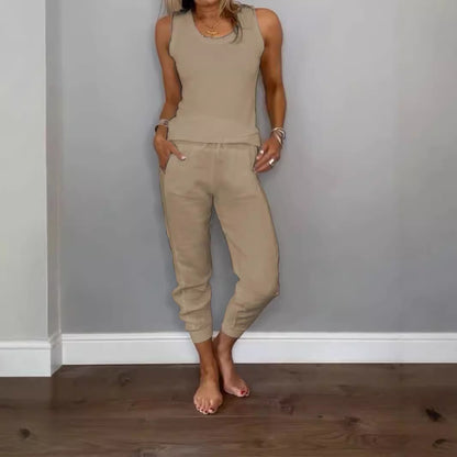 The "Breathe Easy" Cotton-Linen Lounge Set