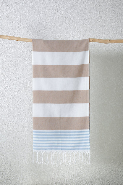 Turkish Beach Towel Cotton And Linen Stripes Quick-drying Shawl