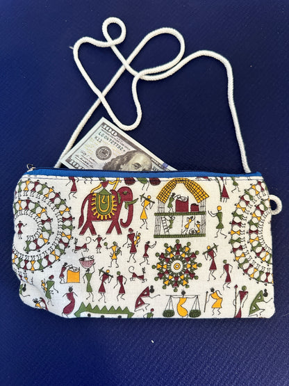 Artisan Folk Art Crossbody Pouch — Stadium & Concert Friendly