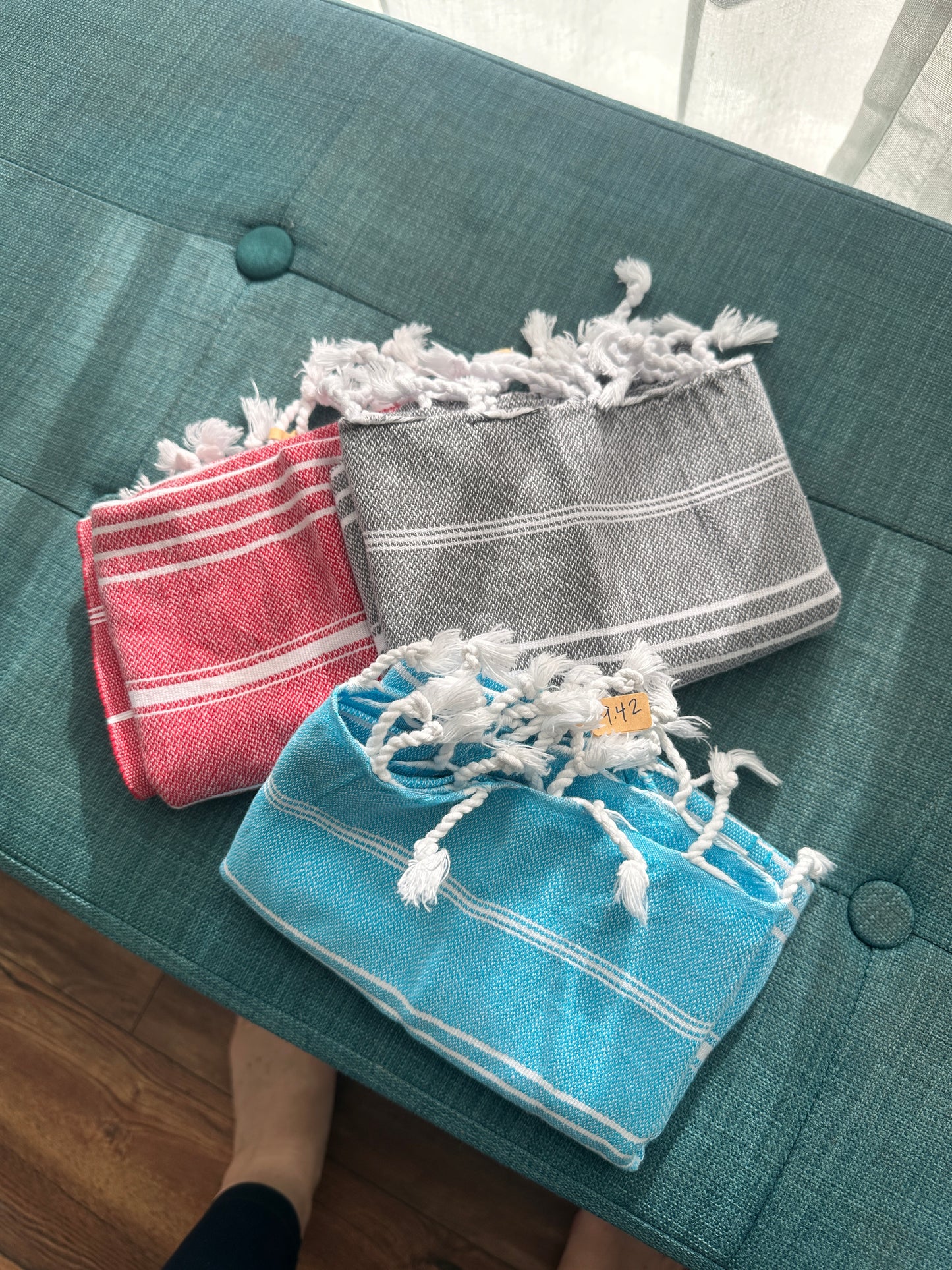 100% Cotton Turkish Towel - Yoga Towel, Large Dish Towel