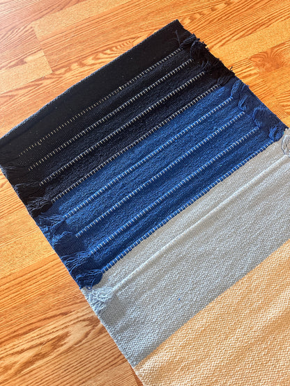 Hand-Loomed Organic Cotton Yoga Rug — Natural Botanical Dye Collection
