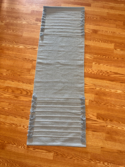 Hand-Loomed Organic Cotton Yoga Rug — Natural Botanical Dye Collection