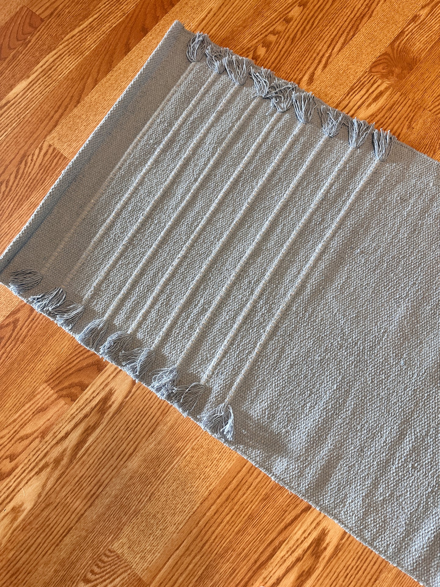 Hand-Loomed Organic Cotton Yoga Rug — Natural Botanical Dye Collection