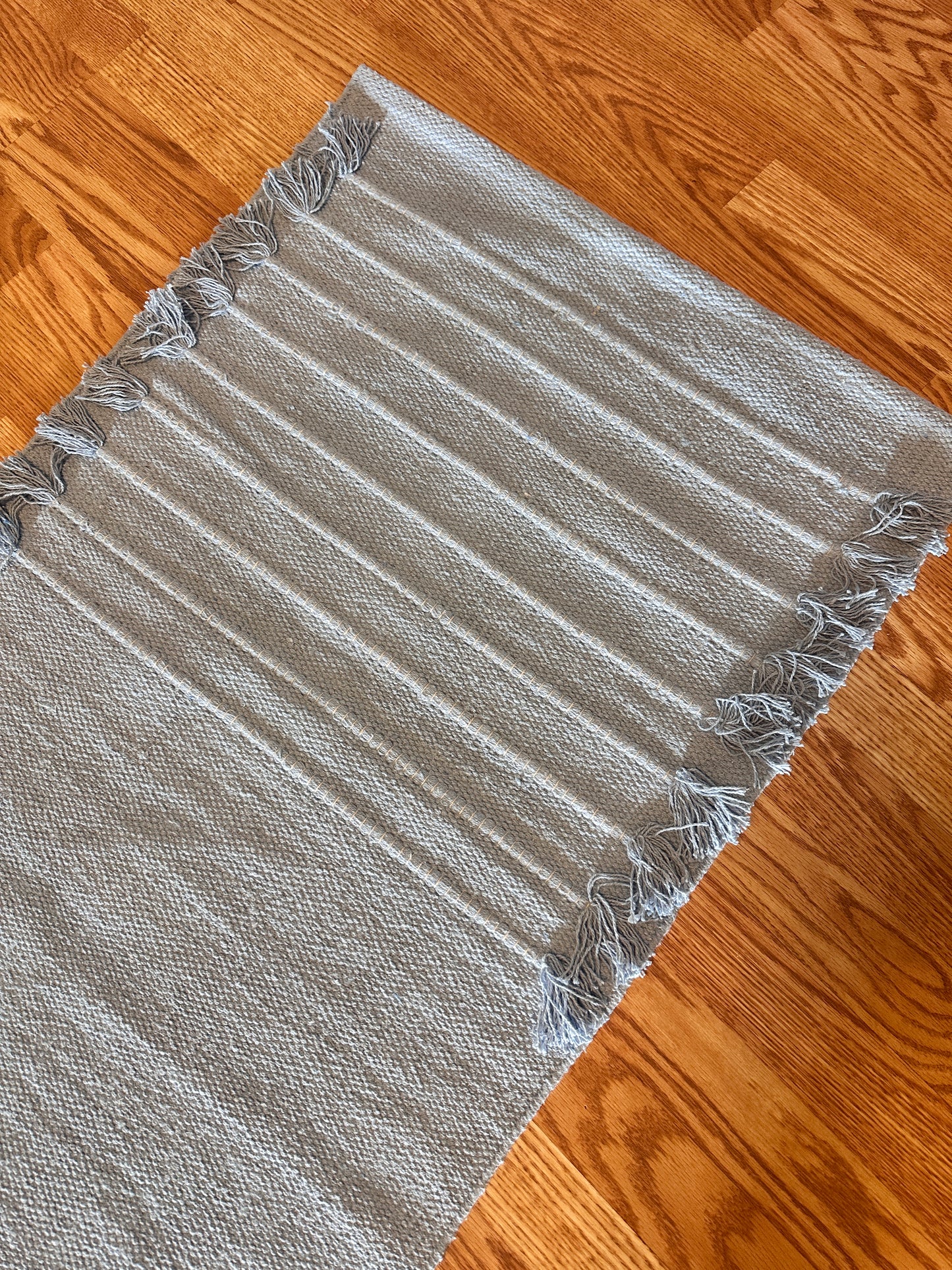 Hand-Loomed Organic Cotton Yoga Rug — Natural Botanical Dye Collection