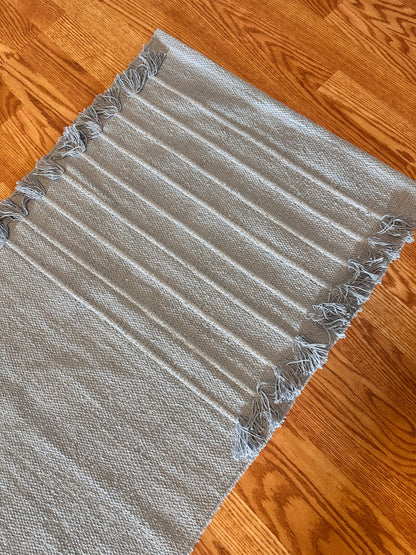 Hand-Loomed Organic Cotton Yoga Rug — Natural Botanical Dye Collection