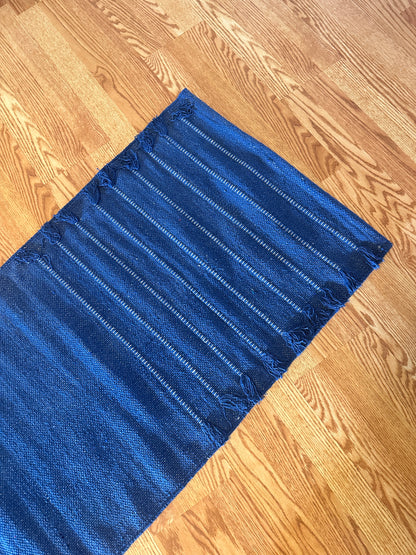 Hand-Loomed Organic Cotton Yoga Rug — Natural Botanical Dye Collection