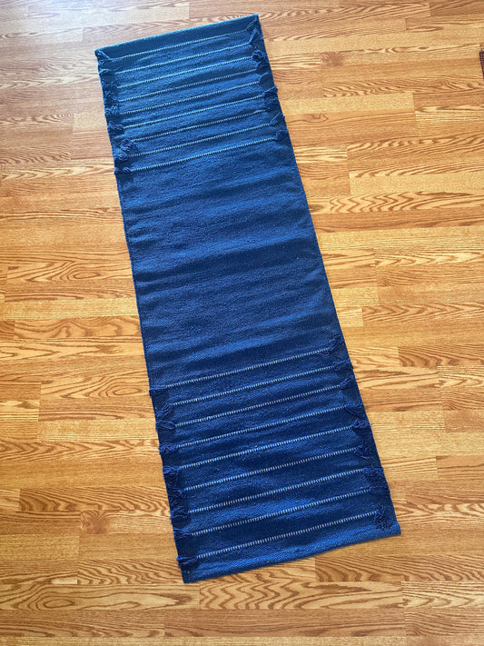 Hand-Loomed Organic Cotton Yoga Rug — Natural Botanical Dye Collection