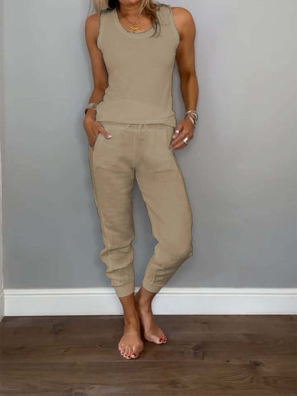 The "Breathe Easy" Cotton-Linen Lounge Set