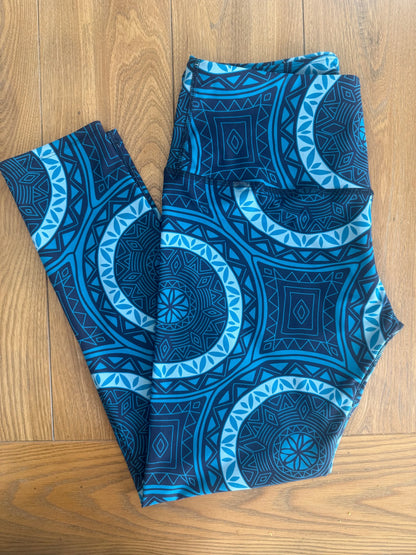 Sueded Space Dye High-Waisted Yoga Leggings (7/8 Length)