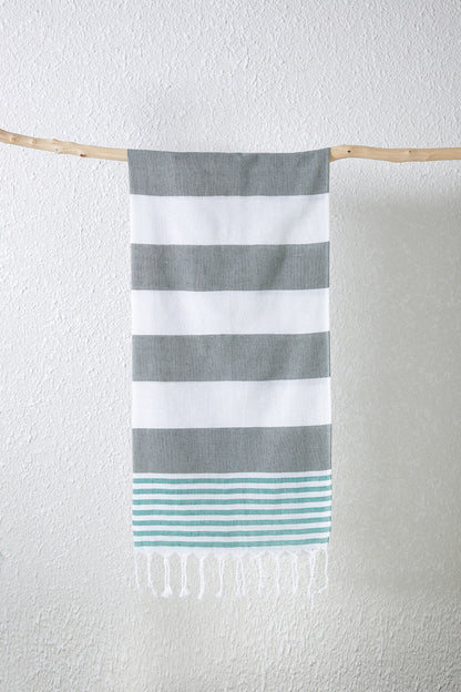 Turkish Beach Towel Cotton And Linen Stripes Quick-drying Shawl